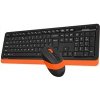 A4tech FG1010 FSTYLER set bezdr. klávesnice + myši, oranžová barva