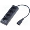 OSTATNÍ OEM redukcia napájania 230V na UPS - 1x IEC C14 na 4x CEE 7/5 (FR/CZ), max. 10A, dĺžka 30 cm