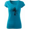 T-ričko Doberman dámske tričko Farba trička: Tyrkysová, Veľkosť: L