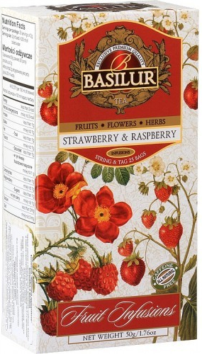 BASILUR Fruit Strawberry & Raspberry 25 x 2 g