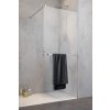 RADAWAY MODO NEW II 115cm pevná sprchová stena s držiakom uterákov, profil chróm, sklo číre, 389115-01-01W