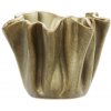 MADAM STOLTZ Kameninový obal na kvety Crafted Beige Ø 14 cm