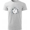 Florbal lopta v triku - Klasické pánske tričko vyššej gramáže - XS ( Svetlosivý melír )