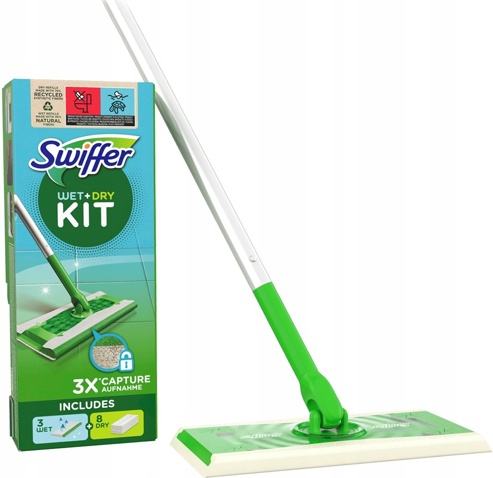 Swiffer Sweeper štartovacia sada s 1 x násada + 8 x prachovka + 3 x čistiacimi obrúskami