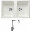 Blanco LEXA 8 biela s excentrom 524954 + Blanco MILI chróm 519413