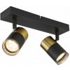 GLOBO 57850-2 BRISBON stropné bodové svietidlo/spot 2xGU10 čierna, medená matná