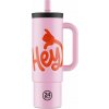 Termohrnček Straw Hey 800 ml, ružový