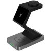 AppleKing 3 v 1 magnetický bezdrôtový stojanček pre iPhone/Apple Watch/ Airpods - čierny - možnosť vrátiť tovar ZADARMO do 30tich dní