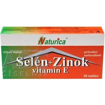 Naturica Selén + zelený čaj + Vitamín E 30 tabliet