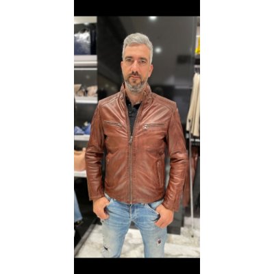 Max Original Leather pánska kožená bunda NOTCH Mocca