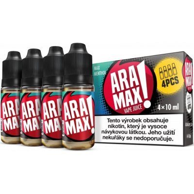 ARAMAX 4Pack Max Menthol 4x10ml Síla nikotinu: 18mg