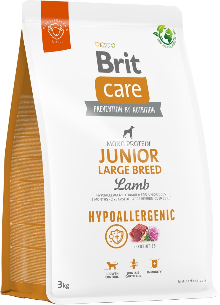 Brit Care Hypoallergenic Junior Large Breed Lamb 3 kg
