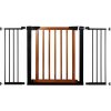 SPRINGOS Detská zábrana nastaviteľná 75-138 cm SPRINGOS BabyLock hnedá