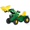 Rolly Toys Šľapací traktor John Deere 6210R + predný nakladač, plastové kolesá