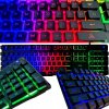 HERNÁ KLÁVESNICA PODSVIETENÁ MEMBRÁNOVÁ DRÔTOVÁ RGB LED