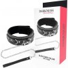 Darkness Black Furry Collar With Leash - Obojok S Vodítkom