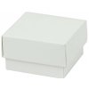 Darčeková krabička dno a veko 50x50x30 mm, bielo/biela