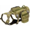 Protiúnikové popruhy na batoh pre psa Winhyepet Army khaki L, obvod do 81 cm