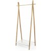 Bambusový stojan na šaty Compactor Bamboo Stender s bielou policou na topánky, 80 x 44 x 160 cm (RAN8970)