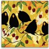 Maľovanie podľa čísel - Vrany na čerešniach - 80x80 cm, bez dřevěného rámu - výroba CZ