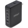 StarTech.com 140W USB-C Wall Charger, USB-C/USB-A, PD GaN Power Adapter - Síťový adaptér - technologie GaN - 140 Watt - 5 A - napájení Power Delivery 3.1 - 4 výstupní konektory (USB, 3 x USB-C) - čern