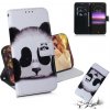 Peňaženkové kožené puzdro na Sony Xperia 1 - Panda