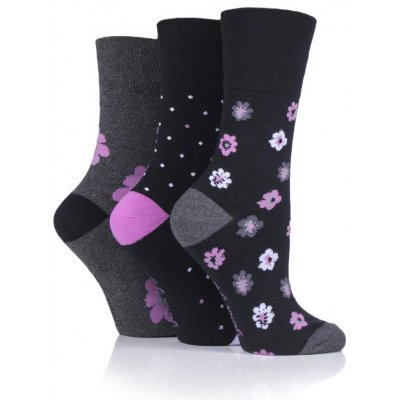 Gentle Grip dámske ponožky FLORAL ENCHANTMENT so zdravotným lemom