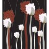 DIMEX fototapeta Malované kvety v čiernom MS-3-0155 - 225 x 250 cm (150g VLIES - LEPIDLO ZADARMO)