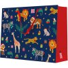 Darčeková taška horizontálna - Animals in a Christmas mood 33,5x26,5x13 cn