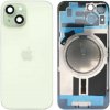 Apple iPhone 15 Plus - Sklo Zadného Krytu / Housingu + Sklíčka Kamery + MagSafe Magnetický Krúžok (Zelená / Green) - Original Apple