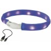 Nobby LED plochý svietiaci obojok pre psov modrý L 70cm