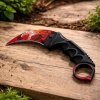 Nôž Karambit s puzdrom RED (Karambit nôž na turistiku, outdoor aktivity a praktické použitie)