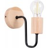 Sollux Sollux SL.1668 - Nástenná lampa TIMBO 1xE27/15W/230V čierna/béžová/buk SLX1338 + záruka 3 roky zadarmo + záruka 3 roky zadarmo