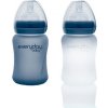Everyday Baby sklenená fľaša s termo senzorom 150 ml, Blueberry