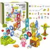 WOOPIE Magnetické bloky Guľôčková dráha Zvierací raj 104 el.