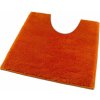 ROUTNER Kúpeľňová predložka UNI COLOR Oranžová 10108 - Oranžová / 50 x 50 cm WC s výkrojom 10108