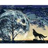 Diamondi Diamantové maľovanie - VYTIE VLKA NA PLANÉTU Rámovanie: vypnuté plátno na rám, Rozmer: 40x50 cm