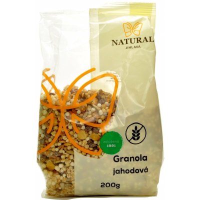 Natural Jihlava Granola bezlepková jahodová 200g