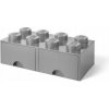 LEGO® úložný box 8 s šuplíkem 25 x 50 x 18 cm sivá