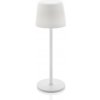 USB dobíjateľná stolná lampa Zenic z RCS recykl. plastu, biela