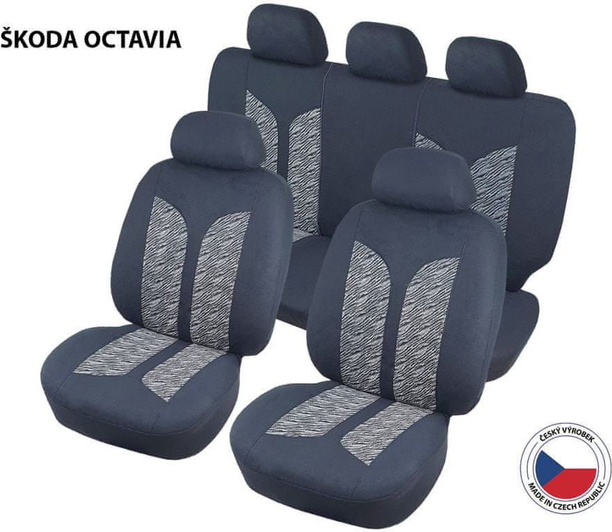 Autopoťah Cappa Perfetto JQ Škoda Octavia čierna/biela