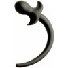 M&K Puppy Tail No. 1, čierny análny kolík – psí chvost 5 x 3,5 cm