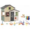 Set domček Priateľov s plnými dverami a športové hry Friends Evo Life Playhouse Smoby rozšíriteľný so zmrzlinou