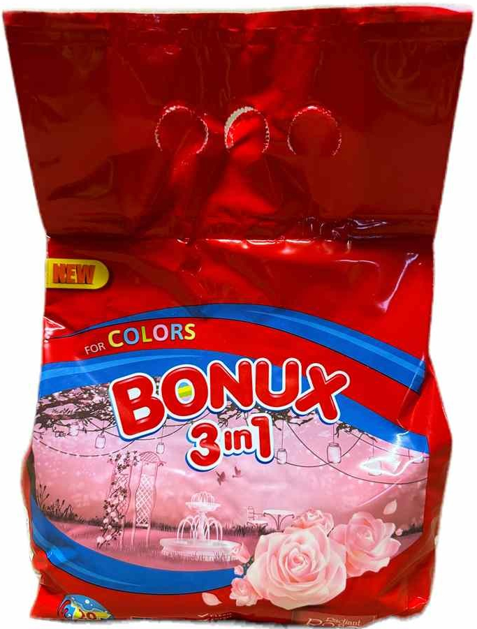 Bonux Color Radiant Rose 3v1 prací prášek na barevné prádlo 20 PD 1,5 kg