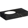 Kompaktná doska pod umývadlo so zapusteným umývadlom vľavo Intedoor TRENTA Compact čierna dĺžka 90 cm až 160 cm x 50 cm S výrezom