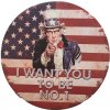 Ceduľa I Want You TO Be USA 30x30 cm Plechová tabuľa