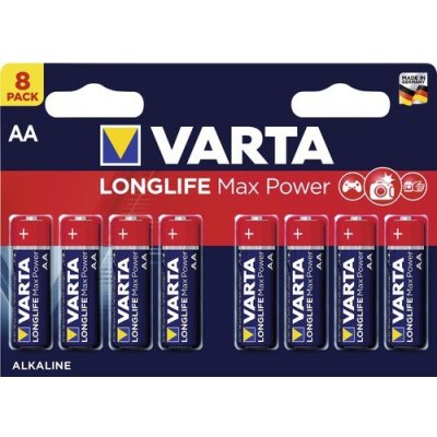 Alkalická batéria Varta Longlife Max Power AA 1,5V 8ks