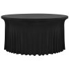 TENTino Elastický obrus SKIRTING na okrúhly stôl 122 cm Farba obrusu: ČIERNA / BLACK