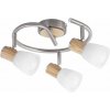 Rabalux 6488 GAVIN spot/stropné svietidlo 3xE14 saténová chrómová, drevo