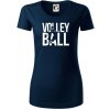 Volleyball nápis - Dámske tričko z organickej bavlny Origin (GOTS) - 2XL ( Tmavomodrá (takmer čierna) )